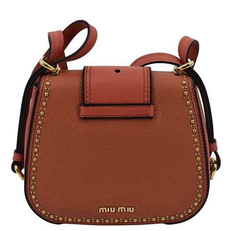 miu miu dahlia shoulder bag|MIU MIU Goatskin Madras Dahlia Satchel Brandy .